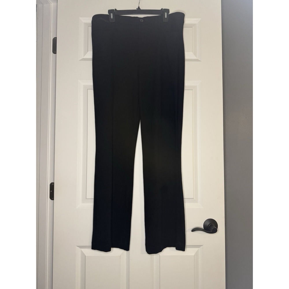 Not Your Daughters Jeans Straight Stretch Slacks Black 16
